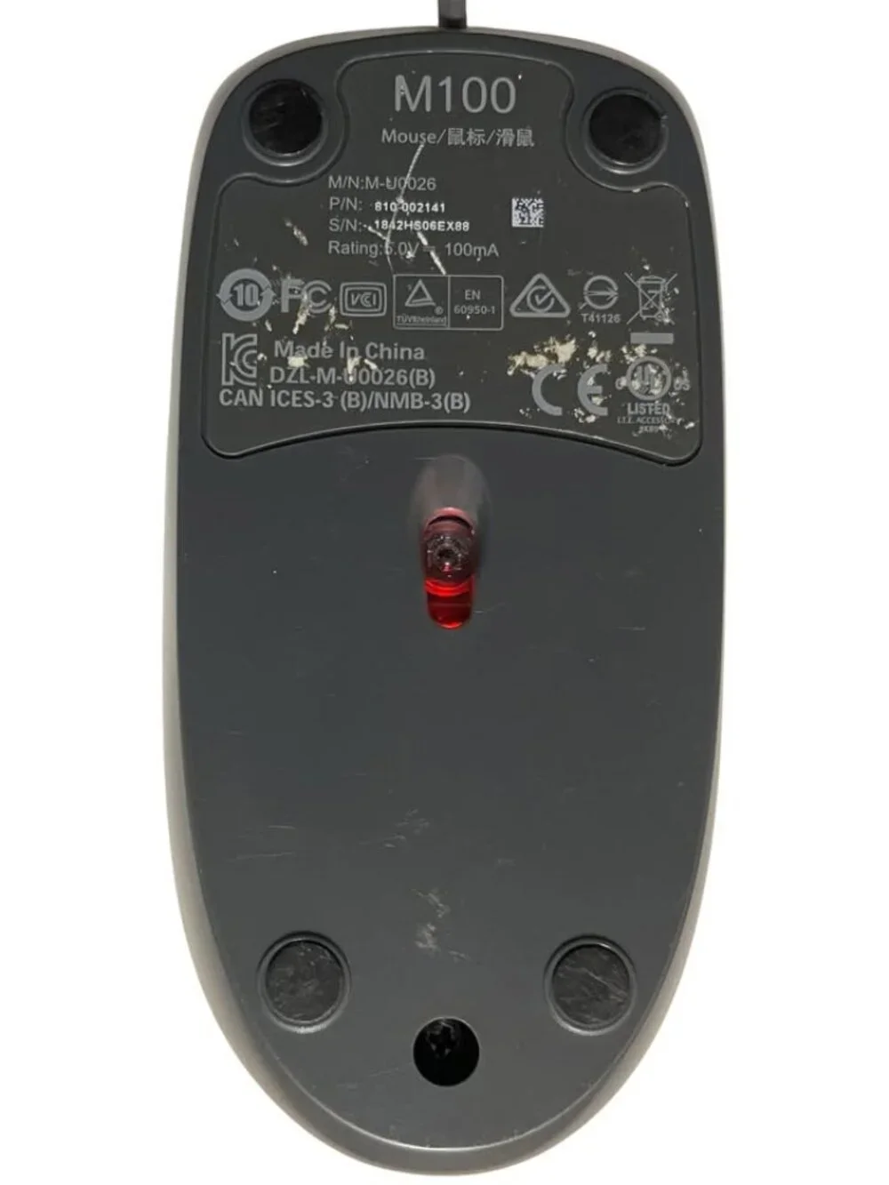 Logitech M100 Wired USB Mouse - Tested & Working - Cheap
